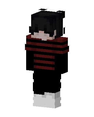 Emo Striped Sweater skin, 3D preview
