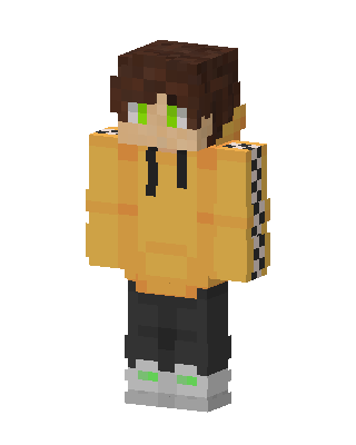 Yellow Hoodie Boy skin, 3D preview