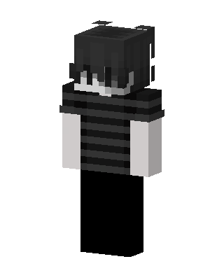 Monochrome Emo skin, 3D preview
