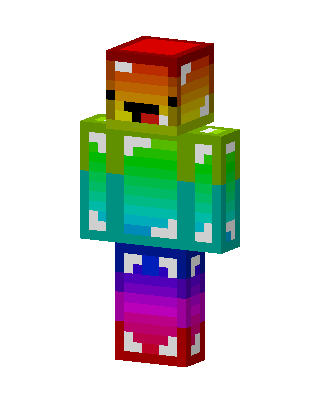 Rainbow Derp skin, 3D preview