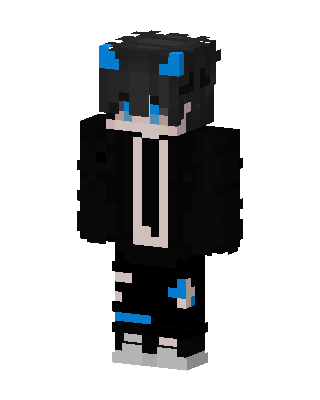 Blue Horn Boy skin, 3D preview