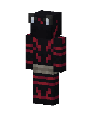 Black Ninja Boy skin, 3D preview