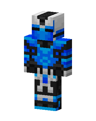 Blue Armored Knight skin, 3D preview