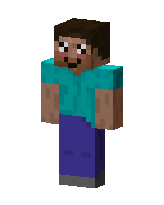 Derpy Steve skin, 3D preview