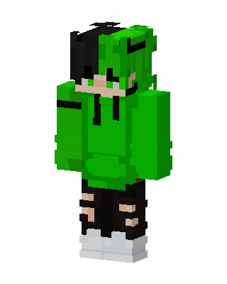 Green Hoodie Boy Minecraft green skin