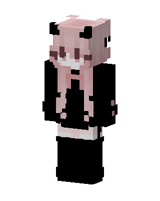 Black Anime Girl skin, 3D preview