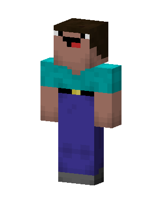 Derp Steve skin, 3D preview