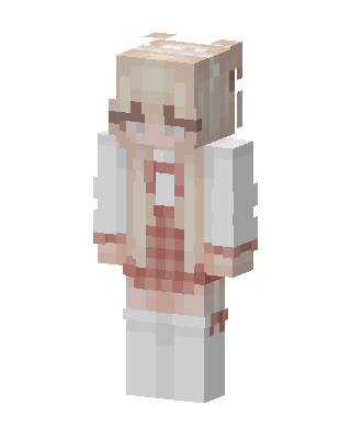 White Player Girl skin, 3D preview