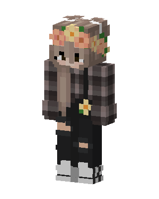 Flower Crown Girl skin, 3D preview