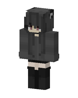 Black Hoodie Girl Minecraft skin