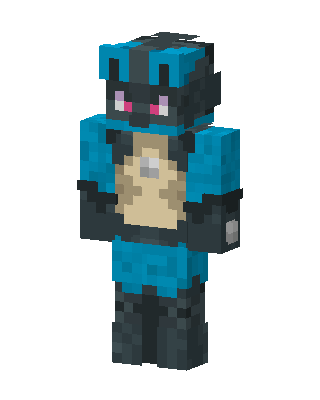 Blue Animal skin, 3D preview
