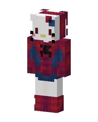 Hello Kitty Spider-Man skin, 3D preview