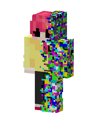 Glitched Pinkhead skin, 3D preview