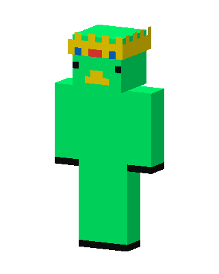 Crowned Green Blob Minecraft skin