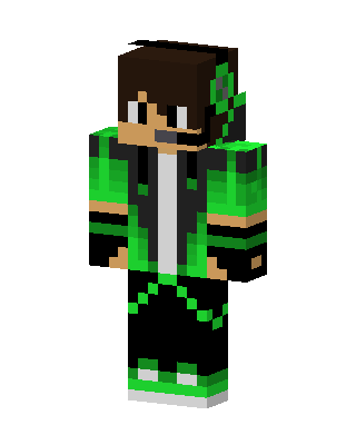 Green Gamer Boy skin, 3D preview