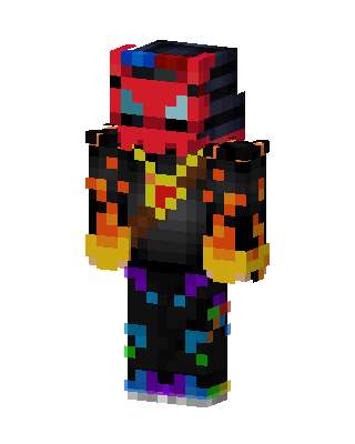 Neon Magma Knight skin, 3D preview