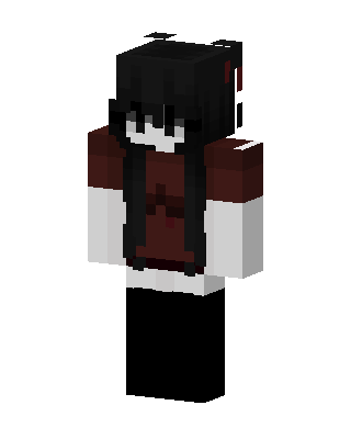 Black Anime Girl skin, 3D preview