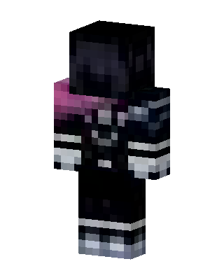 Black Emo Minecraft goth skin