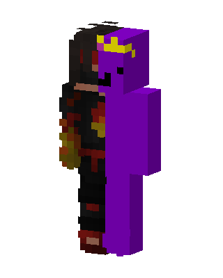 Purple Flame Split skin, 3D preview