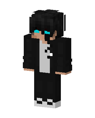 Cyan Eyed Hoodie skin, 3D preview