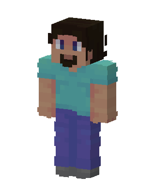 Steve Remix skin, 3D preview
