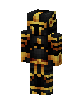 Golden Black Knight skin, 3D preview