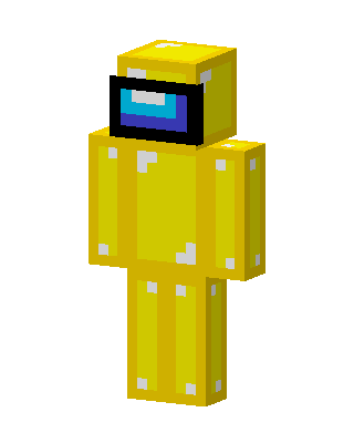 Yellow Crewmate skin, 3D preview
