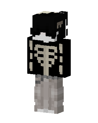 Black Skeleton skin, 3D preview