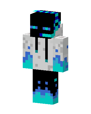 Blue Flame Enderman skin, 3D preview