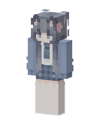 Mouse Hoodie Girl skin, 3D preview