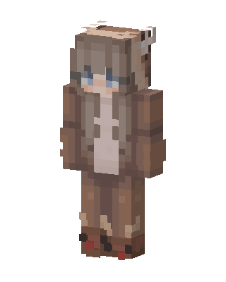 Reindeer Hoodie skin, 3D preview