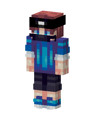 Neon Hoodie Kid skin, 3D preview