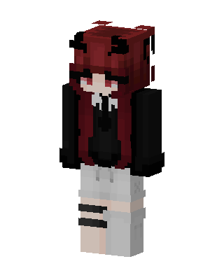 Red Player Girl skin, 3D preview