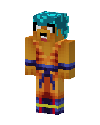 Jake Goku Blue skin, 3D preview
