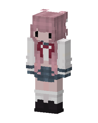 Pink School Girl skin, 3D preview