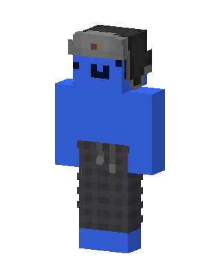 Blue Player Boy skin, 3D preview