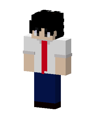 Schoolboy Red Tie skin, 3D preview
