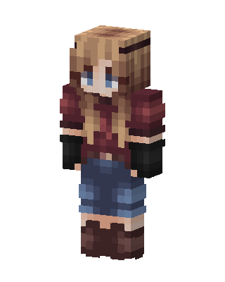 Brown Player Girl skin, 3D preview
