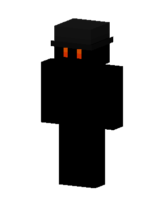 Black Glowing Villain Boy skin, 3D preview
