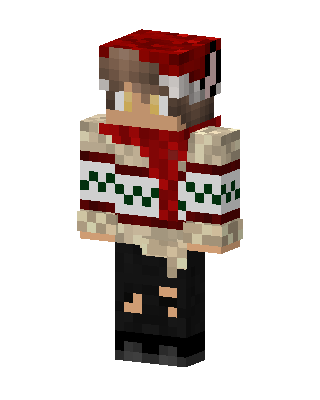 Red Holiday Boy skin, 3D preview