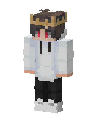 Crowned Hoodie Boy skin, 3D preview