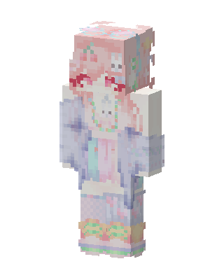 Pink Anime Girl skin, 3D preview