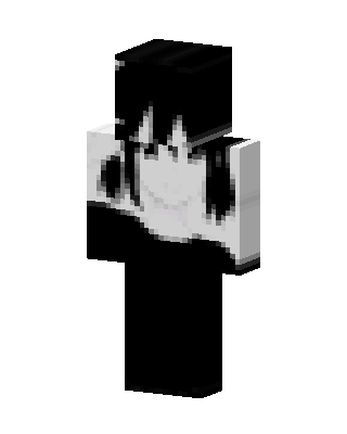 Monochrome Girl skin, 3D preview