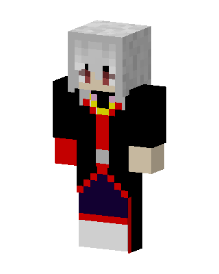 Crimson Coat Girl Minecraft skin