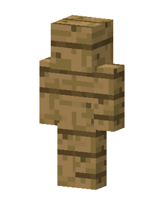 Oak Log Man skin, 3D preview