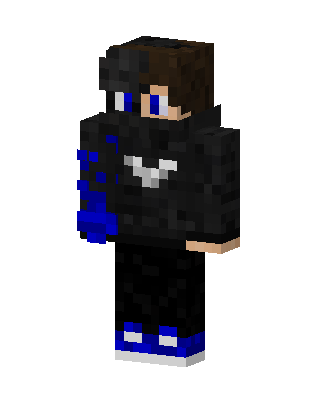 Blue Flame Hoodie skin, 3D preview