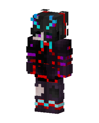 Neon Void Wolf Minecraft skin