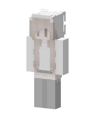 Snowy Hoodie Girl skin, 3D preview