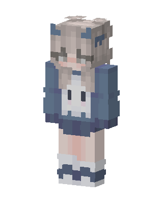 Blue Ghost Hoodie Minecraft skin