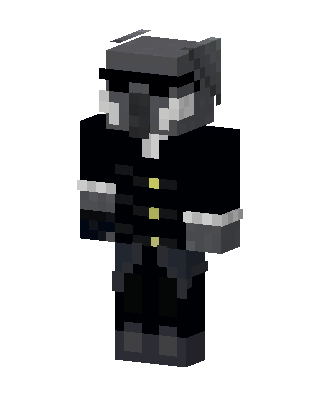 Black Ninja Boy skin, 3D preview